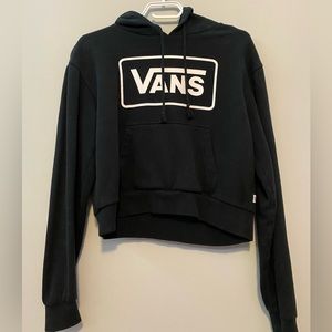 Black cropped vans hoodie